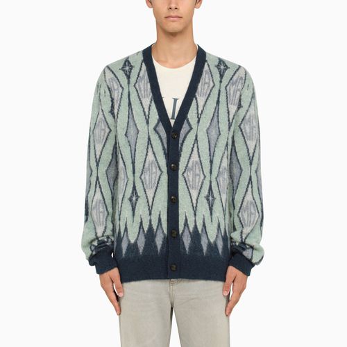 Blue argyle cardigan - AMIRI - Modalova