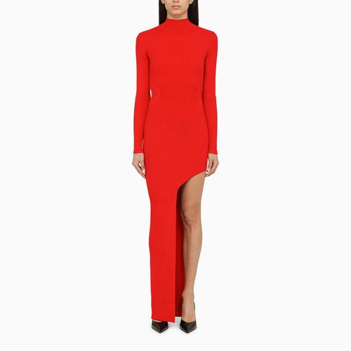 Red midi dress with slit - David Koma - Modalova