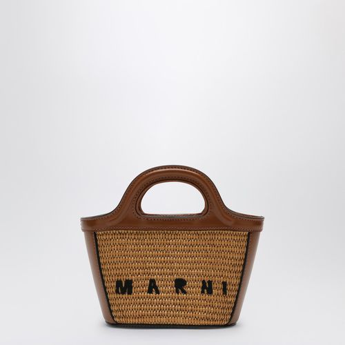 Borsa micro Tropicalia in pelle e rafia - Marni - Modalova