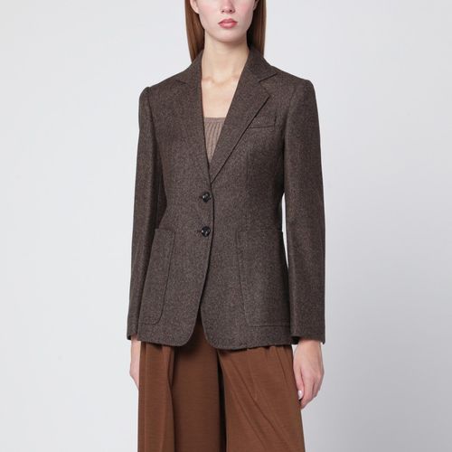 Giacca monopetto in tweed di lana - Max Mara - Modalova