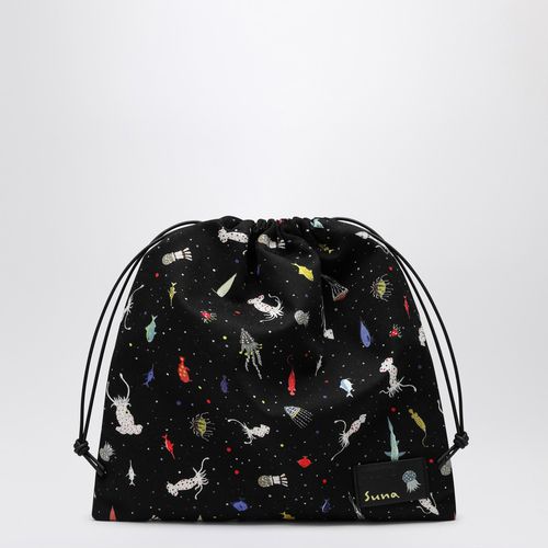 Pouch con coulisse Deep Sea nera in tela - Loewe - Modalova