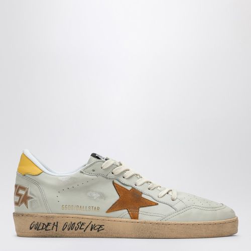 Sneaker Ballstar avorio/marrone/gialla - Golden Goose - Modalova