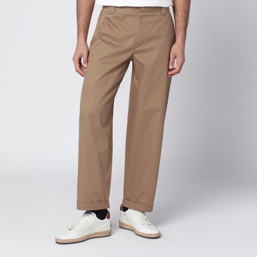 Beige cotton-blend trousers - Golden Goose - Modalova