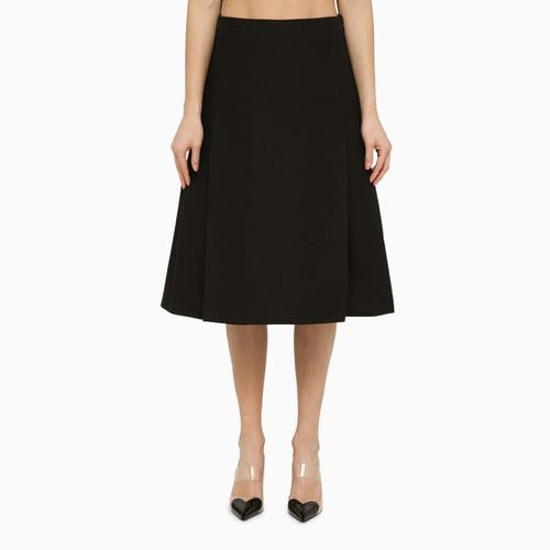 Black cotton flared midi skirt - Marni - Modalova