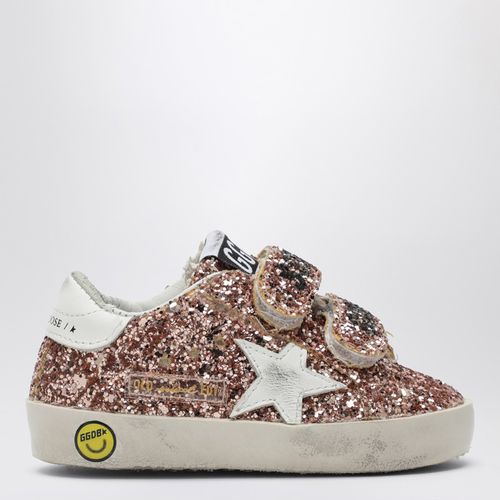 Flacher Sneaker Old School mit Glitzer pfirsich/weiß - Golden Goose - Modalova