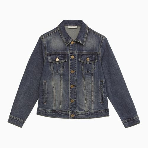 Blaue Jeansjacke aus Denim mit Logo - Golden Goose - Modalova