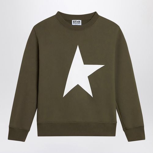 Dark green crew-neck sweatshirt - Golden Goose - Modalova