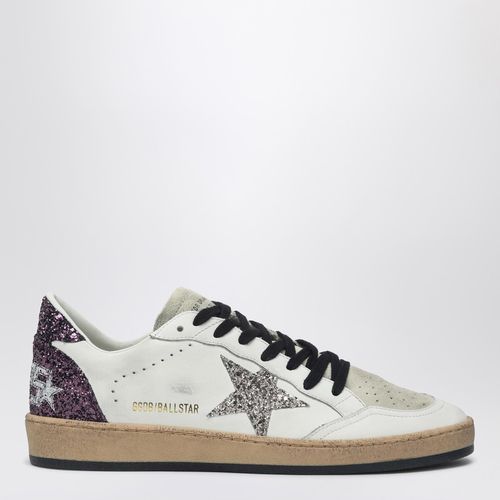 Sneaker Ball Star bianca/argento/bordeaux - Golden Goose - Modalova