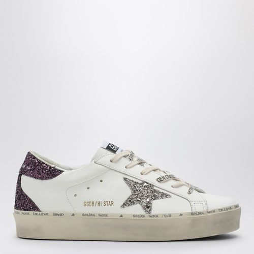 Weißer Sneaker Hi Star mit Glitzer lila/silber - Golden Goose - Modalova