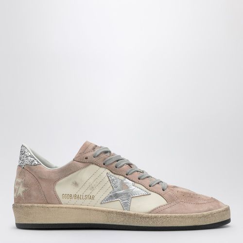 Sneaker Ball Star rosa con glitter argento - Golden Goose - Modalova