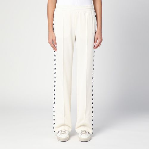 Pantalone jogging bianco con stelle - Golden Goose - Modalova