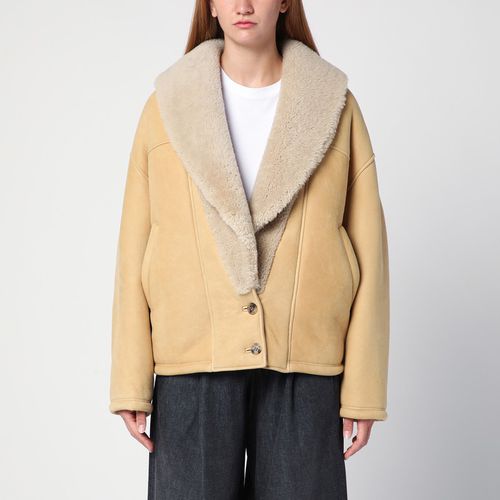 Mantel mit breitem Kragen aus Shearling - Golden Goose - Modalova