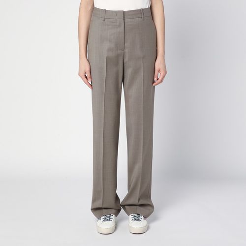 Pantalone grigio chiaro in lana con pince - Golden Goose - Modalova