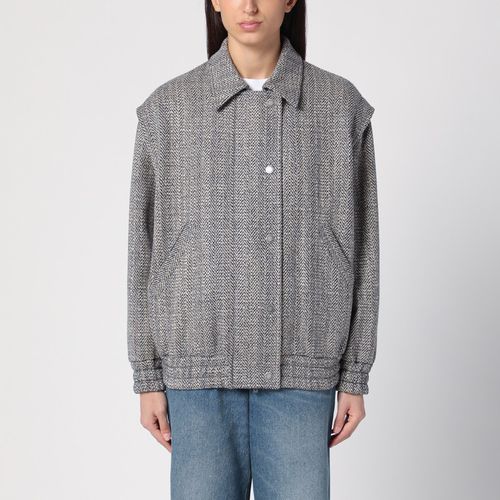 Wool blend herringbone bomber jacket - Golden Goose - Modalova