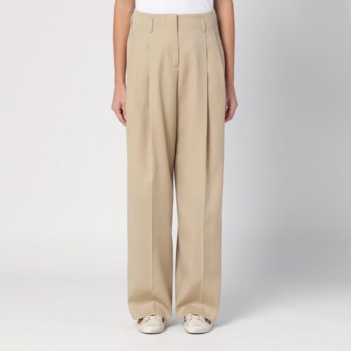 Pantalone ampio color sabbia in lana - Golden Goose - Modalova