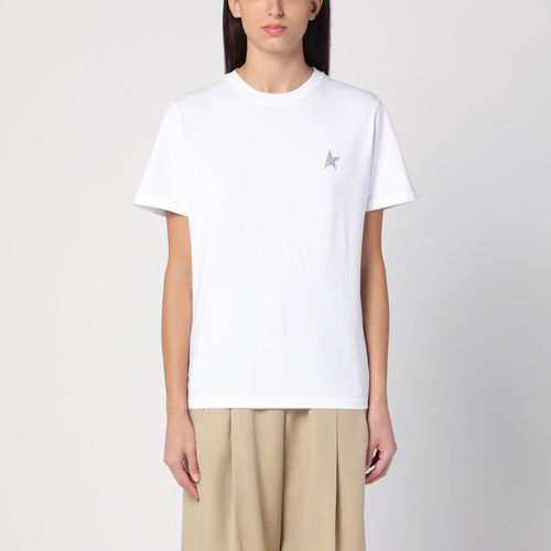 Star white cotton crew-neck T-shirt - Golden Goose - Modalova