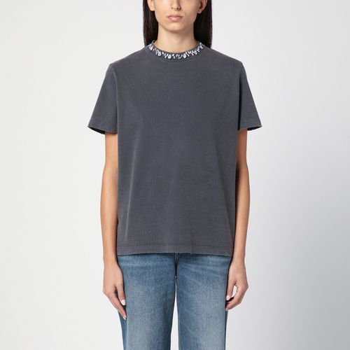 T-shirt color antracite con cristalli - Golden Goose - Modalova