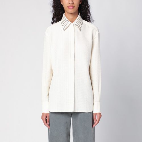 Ivory shirt with jacquard pattern - Golden Goose - Modalova