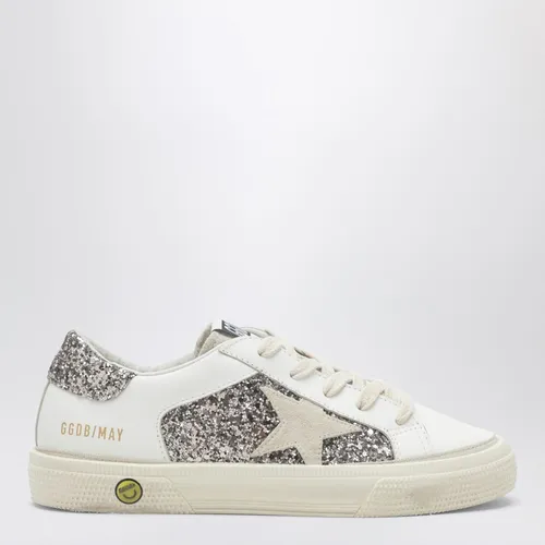 May sneakers in leather and glitter - Golden Goose - Modalova
