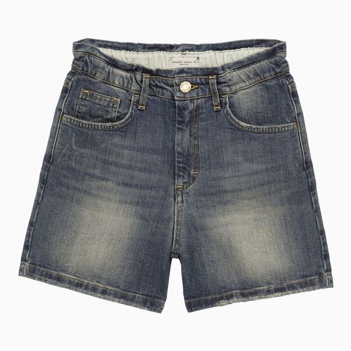 Blaue Shorts aus ausgewaschenem Denim - Golden Goose - Modalova