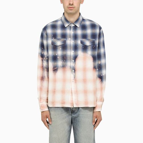 Bleached blue checkered shirt - 1989 STUDIO - Modalova