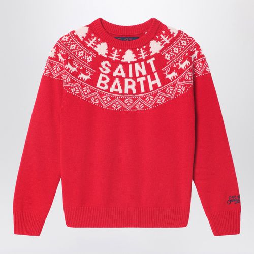 Red sweater with Norwegian pattern - MC2 Saint Barth - Modalova