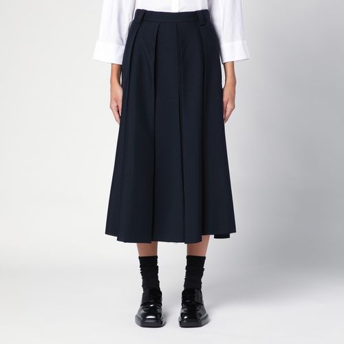 Navy cotton flounced Henrique skirt - DEPARTMENT 5 - Modalova