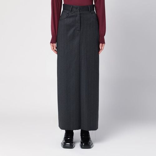 Grey pinstripe wool-blend skirt - Department 5 - Modalova