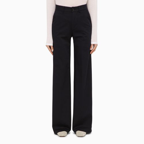 Misa blue navy cotton wide trousers - Department 5 - Modalova