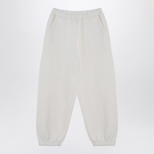 Ivory cotton-blend jogging trousers - Douuod - Modalova