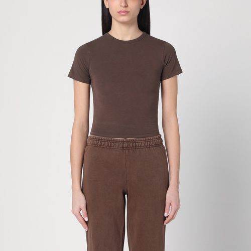Brown cropped T-shirt in cotton - Entire Studios - Modalova