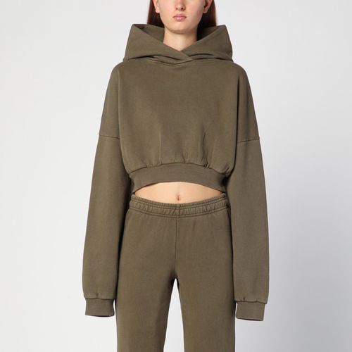 Militärgrünes cropped Sweatshirt aus Bio-Baumwolle - Entire Studios - Modalova