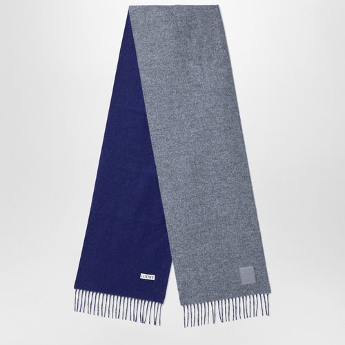 Grey/blue wool and cashmere scarf - Loewe - Modalova