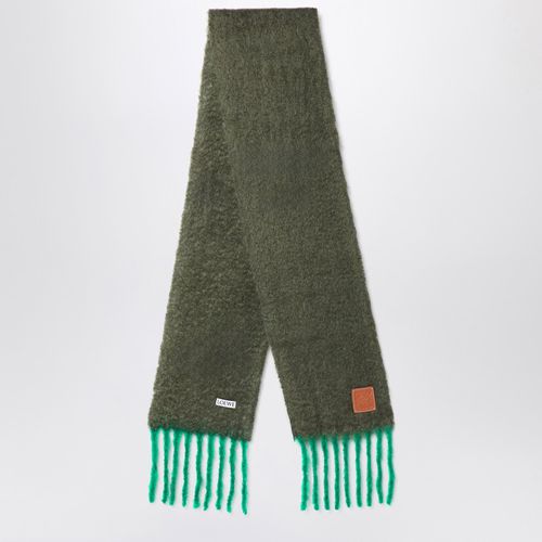 Khaki / mohair and wool scarf - Loewe - Modalova