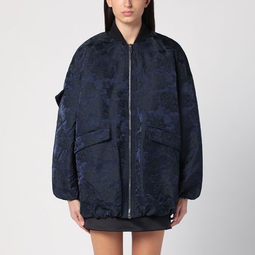 Bomber blu navy con zip - GANNI - Modalova