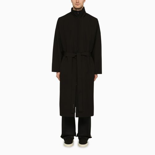 Schwarzer Trenchcoat aus Wolle mit hohem Kragen - Fear of God - Modalova