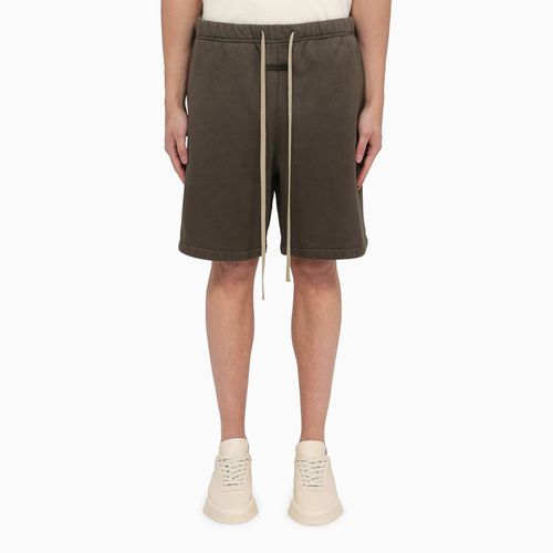 Olive green cotton drawstring shorts - Fear of God - Modalova