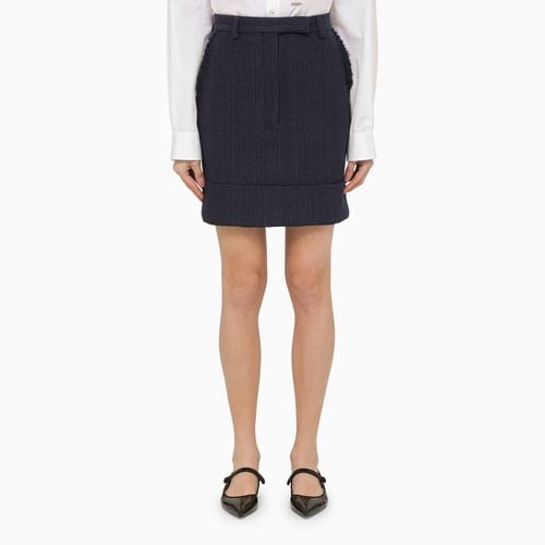 Gonna blu navy in misto cotone - Thom Browne - Modalova