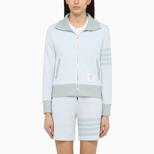 Cardigan con zip a righine in cotone - Thom Browne - Modalova