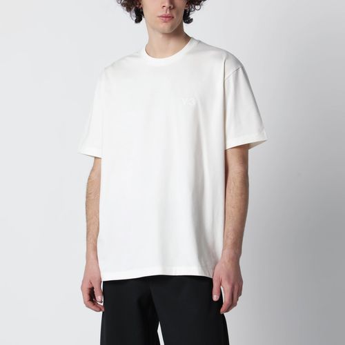 T-shirt Chalk White con logo - adidas Y-3 - Modalova