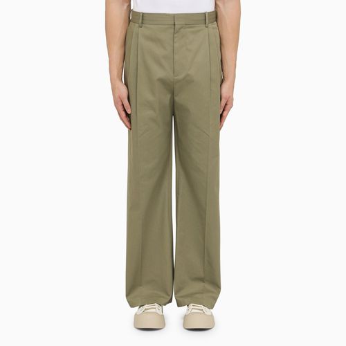 Pantalone con pence verde militare - Loewe - Modalova