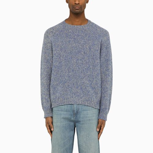 Blue/yellow crew-neck sweater - Loewe - Modalova