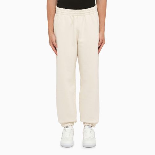 Pantalone jogging avorio in cotone stretch - adidas Originals - Modalova