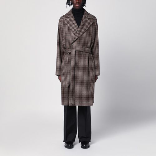 Coat with belt in pied de poule - Tagliatore - Modalova