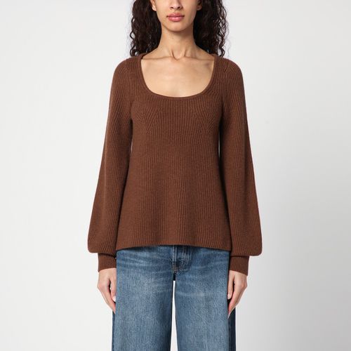 Brown ribbed cashmere jumper - Loulou Studio - Modalova