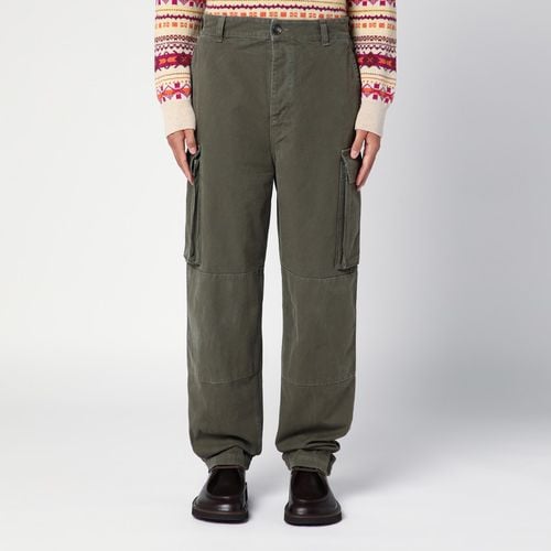 Olive green cotton cargo trousers - Loewe - Modalova