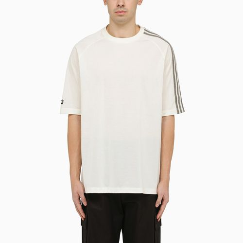 T-shirt girocollo bianca con logo - adidas Y-3 - Modalova