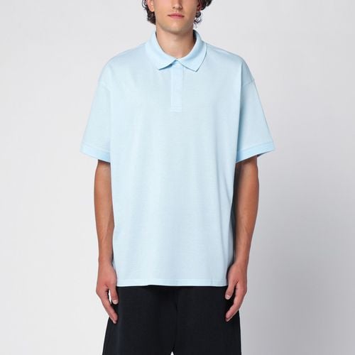 Hellblaues Oversize-Poloshirt aus Baumwolle - adidas Y-3 - Modalova