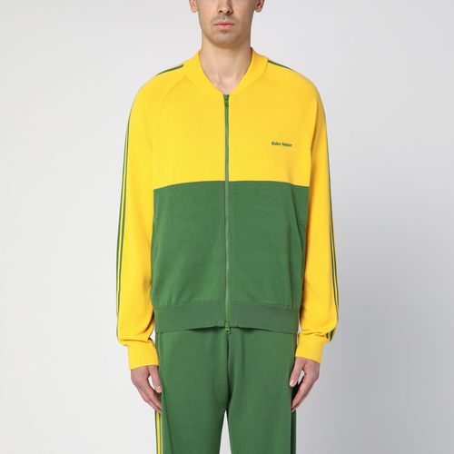 Felpa con zip gialla/verde in cotone - adidas by Wales Bonner - Modalova