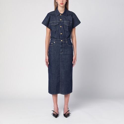 Blaues Jeansmidikleid aus Bio-Denim - GANNI - Modalova